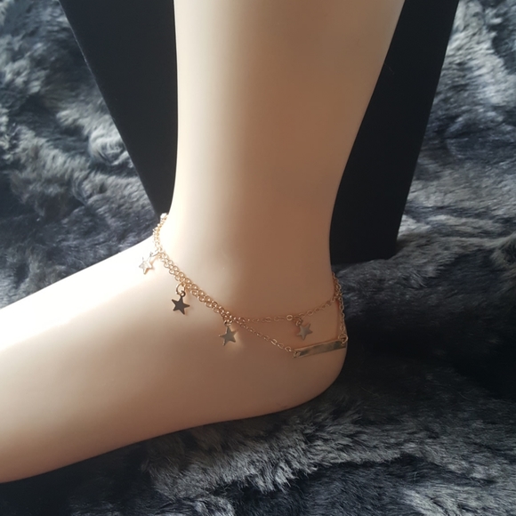 Jewelry - Stars & bar anklet. NWOT